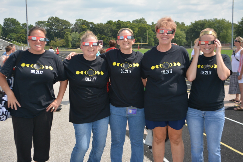 PCMS cafeteria staff ordered special eclipse shirts to honor the historic day!